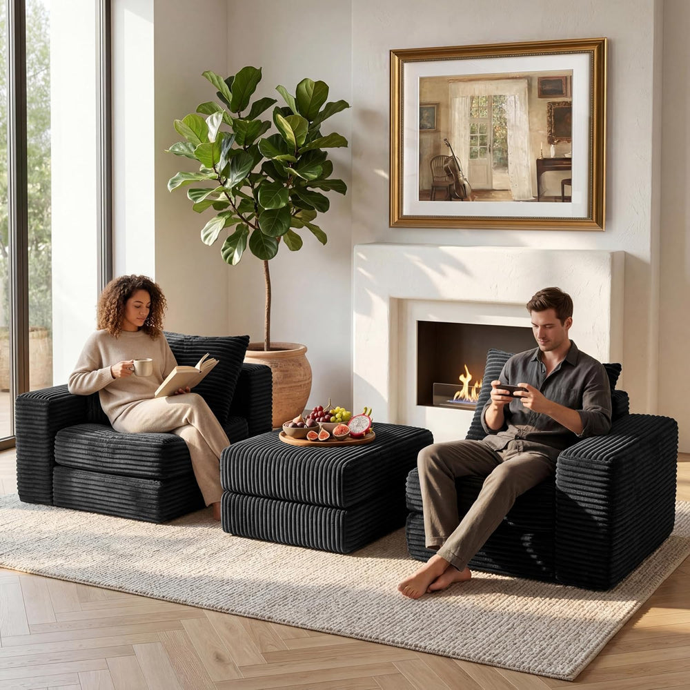 Cloud Modular Sectional Sofa, Comfy Couch with Non Slip Base, Modern L-Shaped...