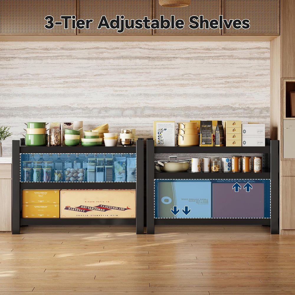 Wanfu Garage Shelving, 3 Tier Shelving Unit, 36" H x 36" W x 16&quo...