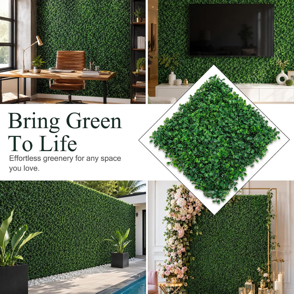Artificial Grass wall Panel 12P 10x10 Boxwood Greenery Backdrop
