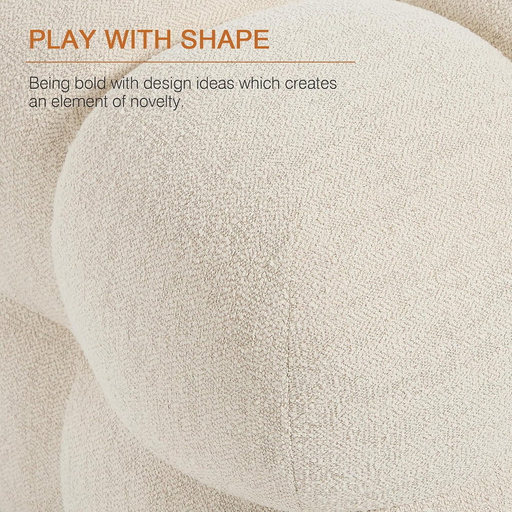 Zesthouse Square Pouf Ottoman Footstool, Modern Vanity Chair for Bedroom | Li...