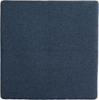 HomePop Harper Luxury 28" Storage Ottoman - Blue Woven Fabric