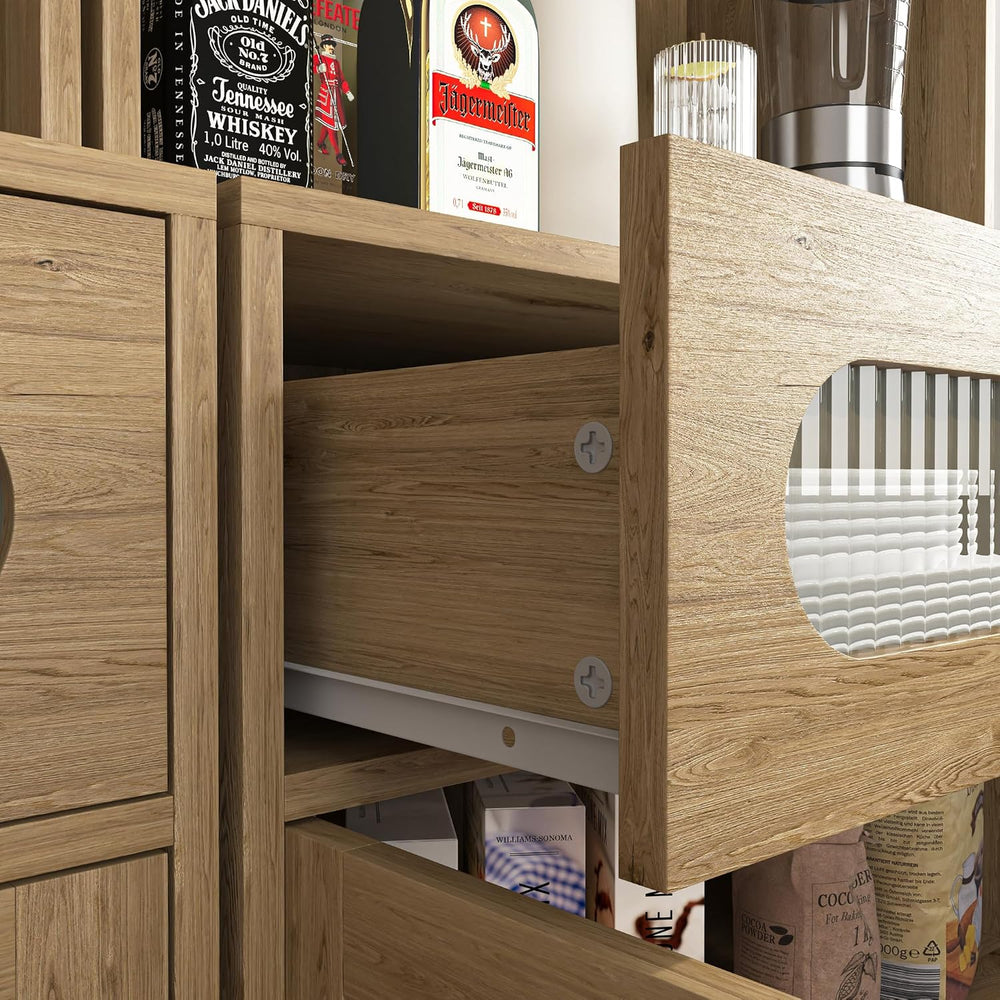 67'' Tall Pantry Buffet Cabinet Freestanding Hutch Cupboard for Home,...