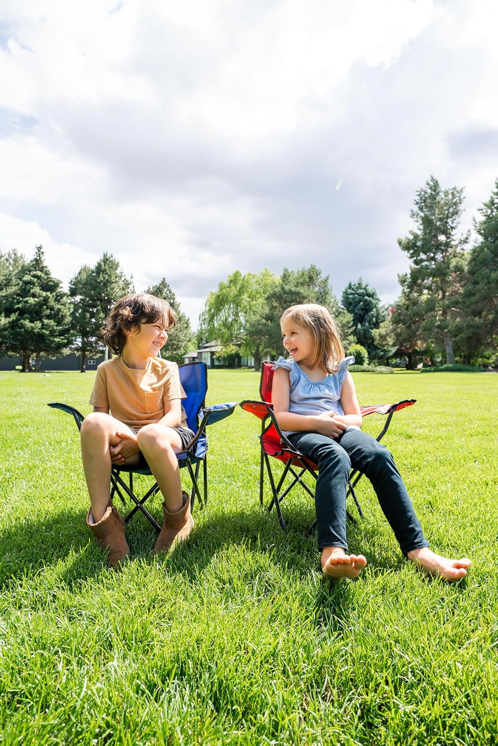 Pacific Play Tents – Kids Folding Chair, 100 lbs. Weight Capacity - Sapphire Blue