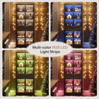 Tribesigns 71-inch Tall Display Cabinet with Doors, 5-Tier Curio Cabinet for Collectibles with LED Lights and Drawer, Display Case Bookcase with Shelves for Bedroom, Living Room, Office, Black