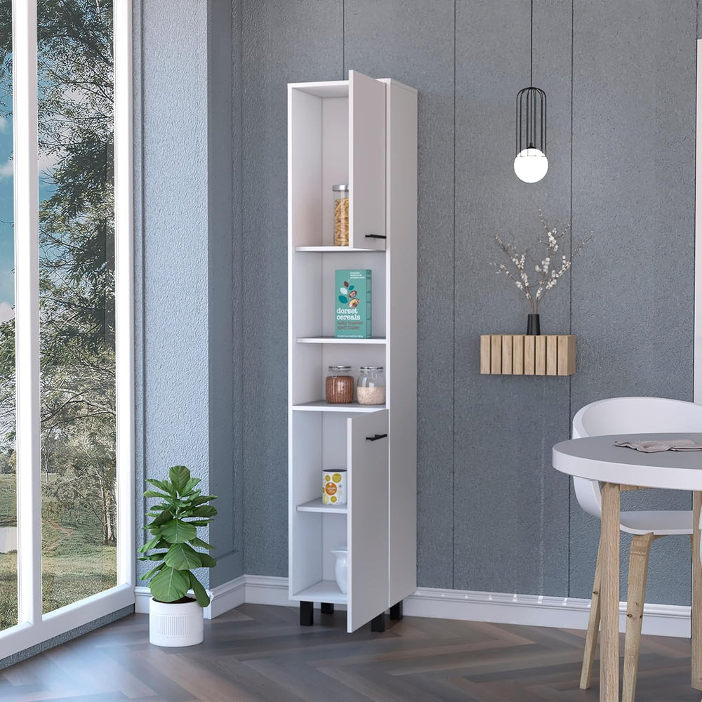 15.7" D*15.7" W*79.5" H Corner Freestanding Kitchen Pantry wit...