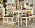 Signature Design by Ashley WhiteOwing Bench, 44.25" W x 16.25" D x4.25 H, White