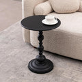 Simple Trending Small Side Table, Round Drink Table End Table Black | Modern round metal drink table with weighted upgraded base. Perfect for living room, bedroom and compact small indoor spaces