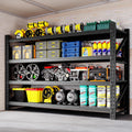 71" W Storage Shelves 5000lbs Garage Metal Shelving Heavy Duty Garage Shelves Adjustable Storage Shelves for Industrial, Factory,71" W X 24" D X 69" H