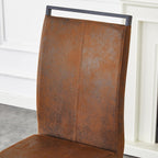 Baysitone Modern Dining Chairs Set of 4, Side Dining Room Chairs, High Back Kitchen Chairs with Suede Fabric Padded Seat for Dining Room,Kitchen, Living Room Brown