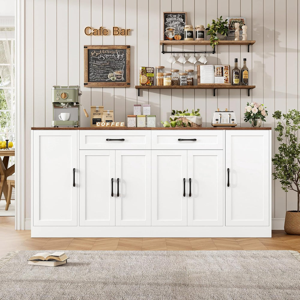 BOTLOG 71” Large Buffet Cabinet with Storage, Sideboard Buffet Cabinet with A...