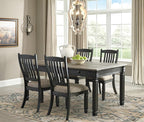 Signature Design by Ashley Tyler Creek Dining Room Upholstered Side Chair, 2 Count, Solid Wood, 19.25" H, Black and Grayish Black