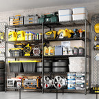 5 Tier Storage Shelving Unit Metal Shelves 70" W Wire Shelving, 70" H L-Shaped Pantry Shelves Kitchen Storage Shelves for Home Commercial Garage Heavy Duty, 70.8" H x 70.4" W x 15.7" D