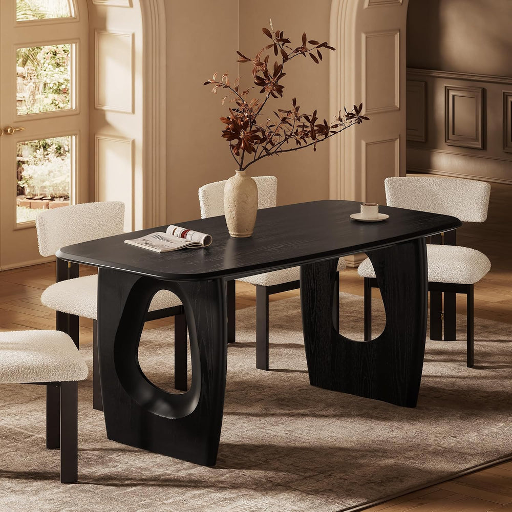 Morden Fort Modern Dining Table for 4-6 People,68'' Rectangle Dining ...