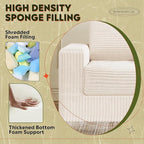 WLIVE Compact Bean Bag Chair, Single Foam Couch Chair, Compact Bean Bag Chair for Dorm Bedroom Kids Playroom, Teen Adult, Beige