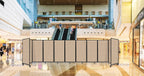 Versare Room Divider 360 Portable Wall Partition | Folding Panels | Large Freestanding Divider | Locking Wheels | Temporary Room Separator