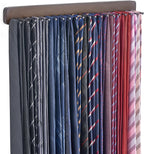 Mkono Tie Rack Wall Mounted Belt Hanger Holder Rustic Wood Tie Organizer for Men Closet Max up 20 Storage for Ties Belts Scarf