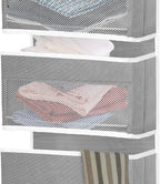 Over The Door Organizer Storage, 6 Shelf of Reinforcement Anti-Tilt Can Bear 44lb Bathroom Organization and Storage, Suitable for Bedroom, Pantry, Kitchen, Grey