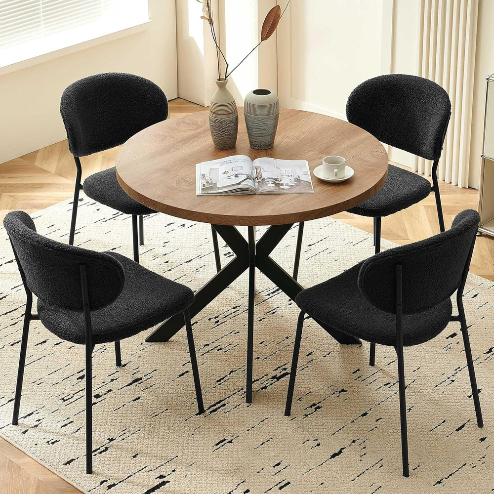Homedot Kitchen Dining Table Set for 4, Modern Compact Round Dining Breakfast...