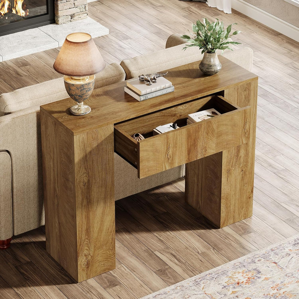 Tribesigns 39'' Farmhouse Console Table, Narrow Sofa Entryway Table w...