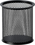 Amazon Basics Wire Mesh Pen Cup, Office Caddy Storage, Black, ‎3.7" x 3.3"