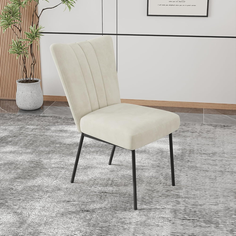 ZckyCine Dining Chairs Set of 4, Upholstered Velvet Kitchen Chairs with Thick...