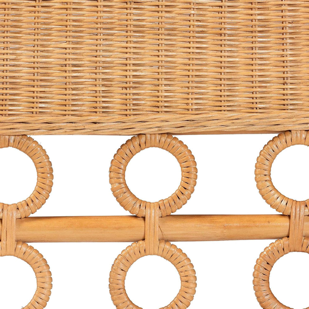 Bali & pari Oxford Natural Rattan Furniture with Braided Edges and emblis...