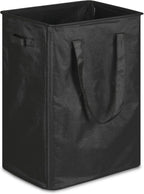 efluky Slim Laundry Basket, Narrow Laundry Hamper with Handles, Collapsible Dirty Clothes Hamper, Tall Laundry Bin for Laundry Room, Dorm and Bedroom, 90L Black