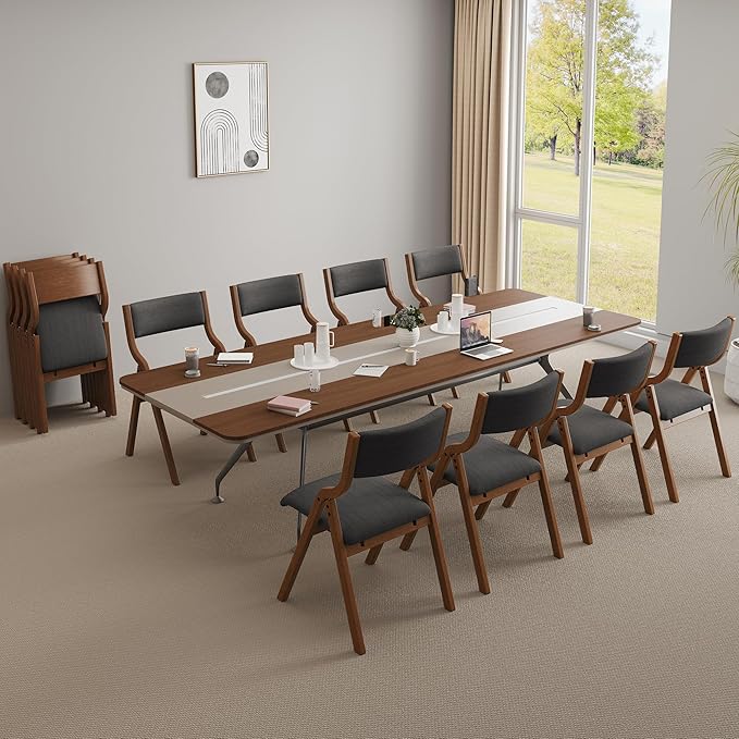 Ball & Cast Modern Folding Chairs Foldable Dining Chairs Set of 2, 18" Seat Height, Dark Grey