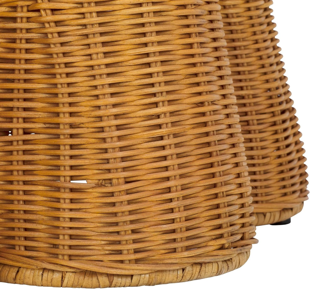 SAFAVIEH Couture Collection - Hylda Natural Rattan Accent Table, Round Shape,...