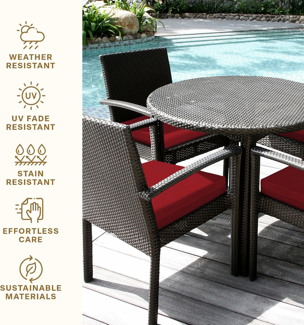 Honeycomb Outdoor Sunbrella Seat Pad for Patio Furniture, 20 x 19.5