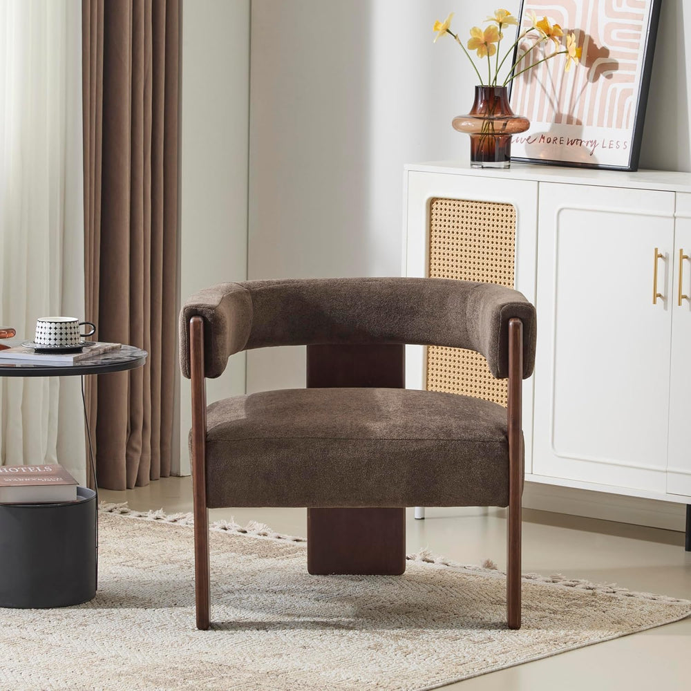 Christopher Knight Home Nettie Modern Accent Chair for Living Room, Velvet Fa...