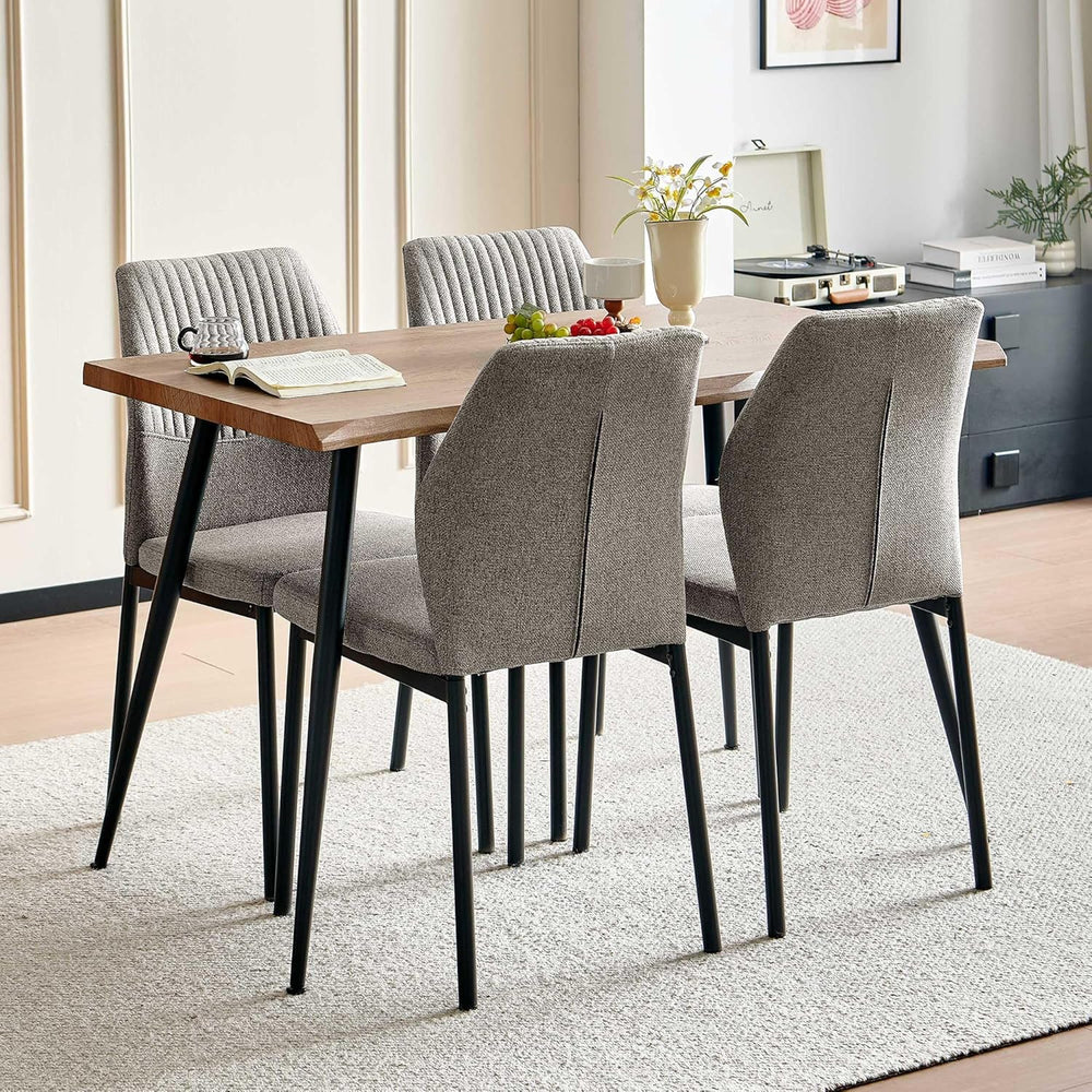Dining Table Set for 4, Rectangle Dining Room Table Set for Small Spaces, Woo...