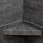 Palisade Vinyl Waterproof Corner Shower Shelf in Ashen Slate
