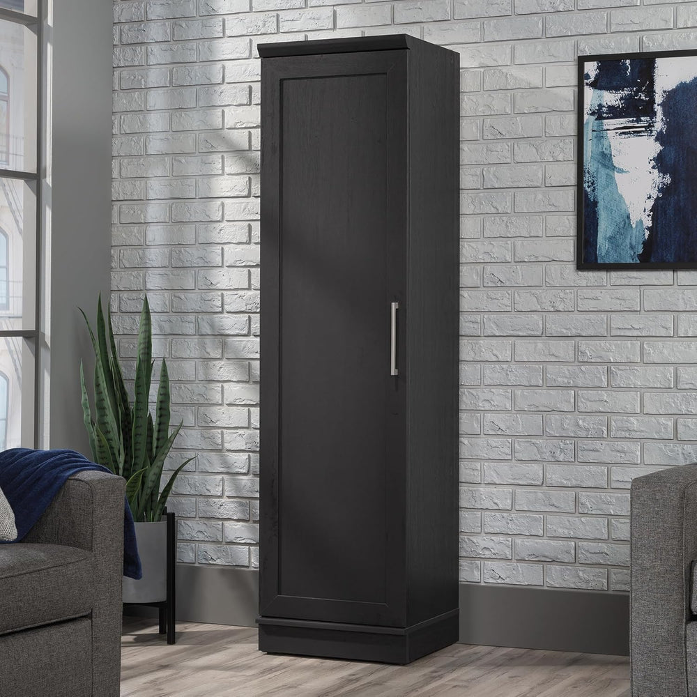 Sauder HomePlus Kitchen Pantry Storage Cabinet Slim Single Door with Adjustab...