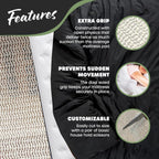 Nevlers 72" x 54" Queen Size Open-Weave Non Slip Mattress Gripper Pad | PVC Foam Non Slip Pad to Keep Bed from Sliding & Movement | Reversible Non-adhesive 6 Ft x 4.5 Ft Mattress Slide Stopper