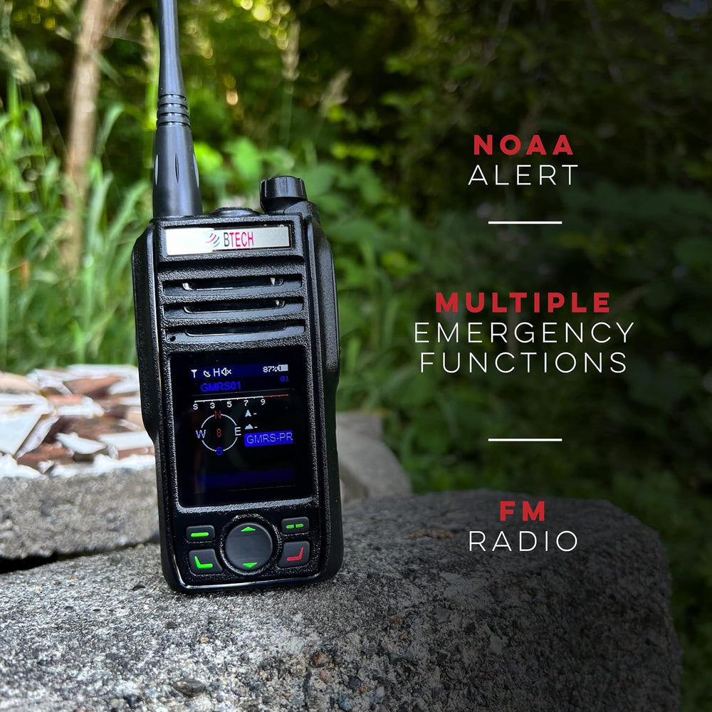 BTECH GMRS-PRO 5W Long-Range GMRS Radio – IP67 Waterproof, Bluetooth VOX, GPS...