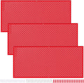 Pegboard Rack Garage Storage Steel Horizontal PegBoard Pack,Steel Pegboard Heavy Duty- 3 Pack 16-Inch X 36-Inch Metal Peg Board Tool Organization Panels (Red)