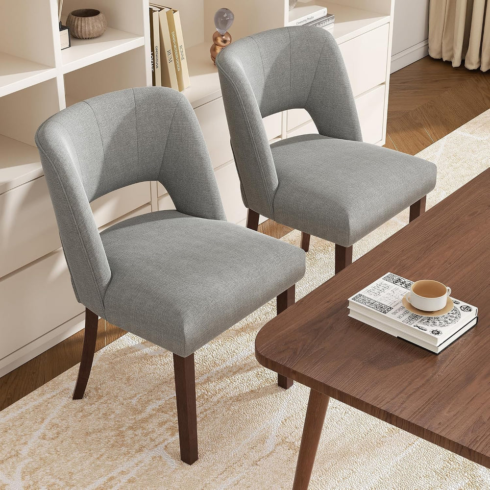 Dining Chairs Set of 4,Modern Dining Room Chairs with Thick Cushions,Linen Up...