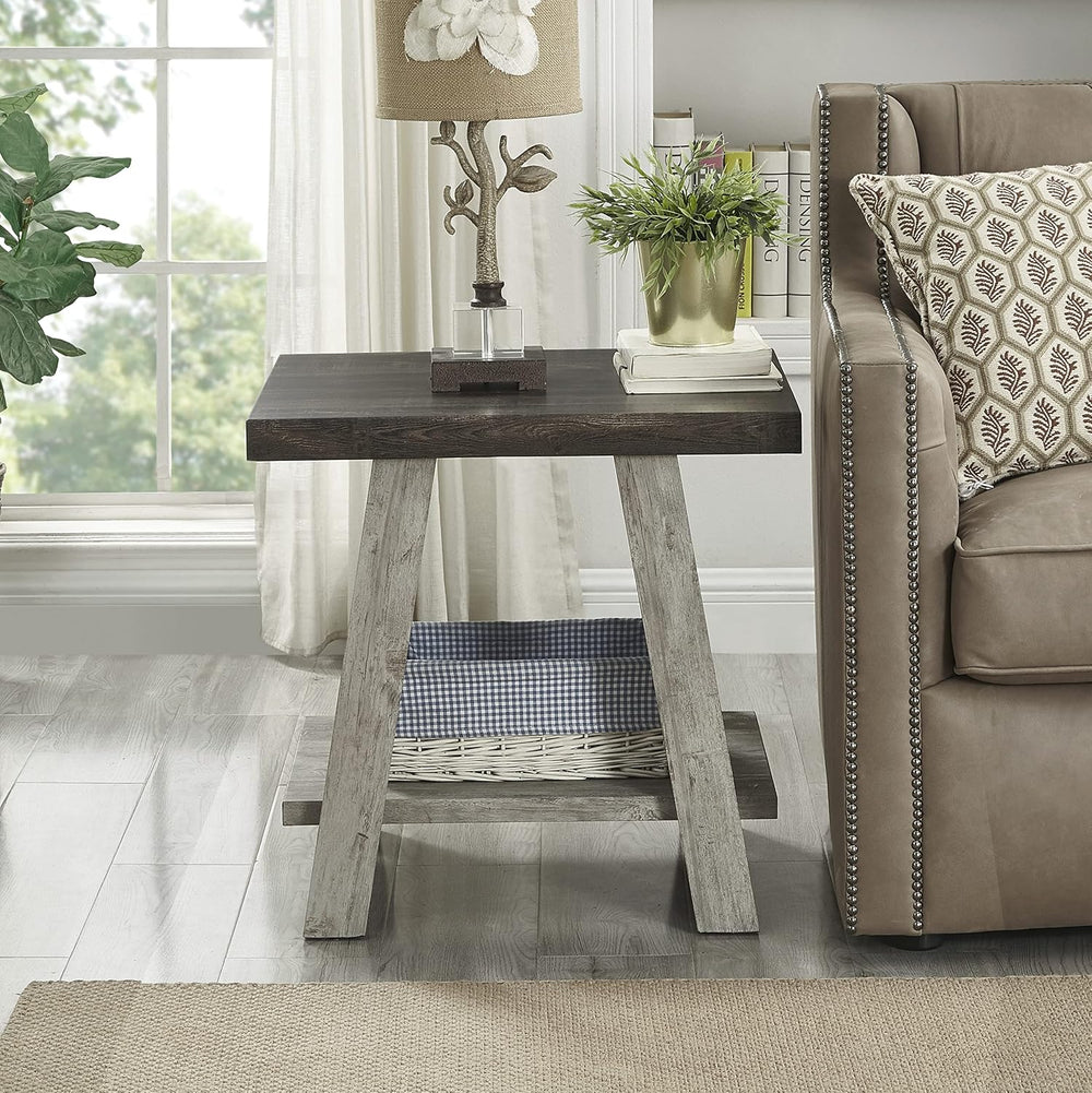 3-Piece Occasional Wooden Table Set,Vintage Table Set of 3 includes 1 Coffee ...