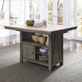 Liberty Furniture Industries Lindsey Farm Kitchen Island, W46 x D54 x H36, Light Gray