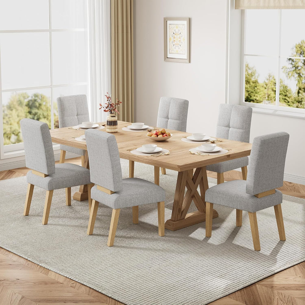 Wooden Dining Chairs Set of 6, Modern Farmhouse Dining Room Chairs with Cloud...