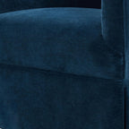 Elm Skirted Swivel Chair (Baltic Blue)