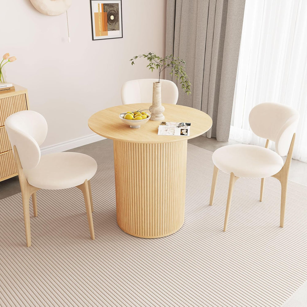 AVZEAR 31.5" Round Dining Table for 2 People, Small Kitchen Dinner Table...