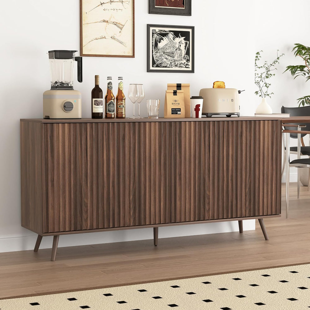 59" Sideboard Buffet Cabinet, Mid-Century Modern Console Table