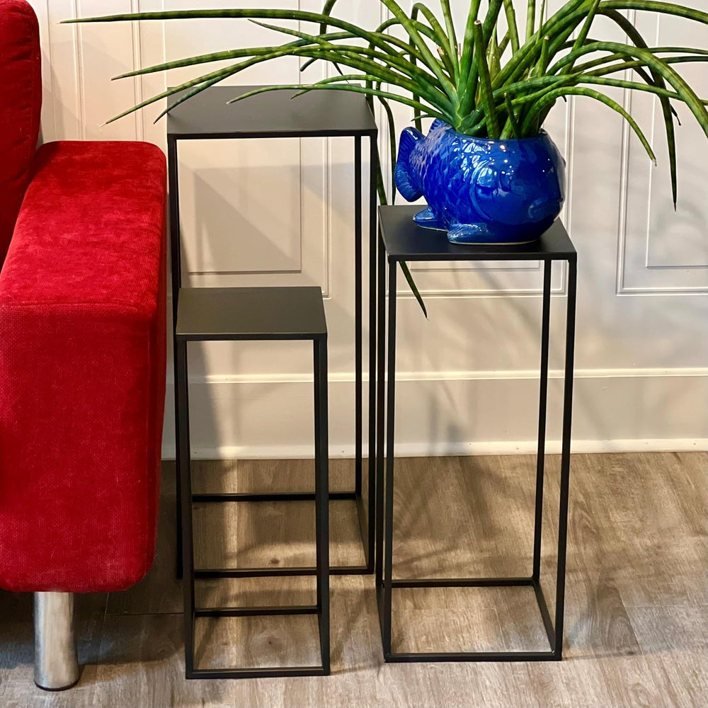 WHW Whole House Worlds Modernist Accent Tables, Set of 3, Nesting Stands, Sli...