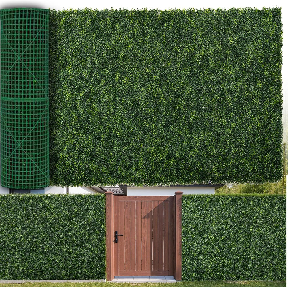 Artificial Boxwood Roll Panels with 4 Layers of Leaves, 40x120 in (33.33 sqft...