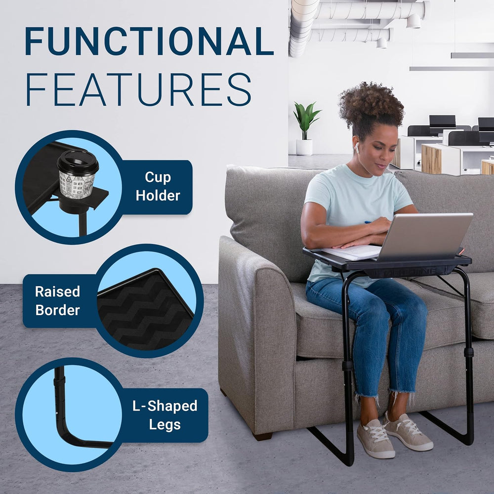 Table-Mate TV Tray Table | Portable Desk Folding Dinner Tray, Couch Table Tra...