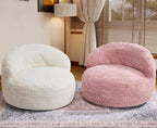 Hobestluk Bean Bag Chair Giant Bean Bag Chairs for Adults Big Bean Bag Chair with Memory Foam Filler Adults Large Beanbag with Faux Fur Cover for Bedroom (Chevron Pink,Oversize)