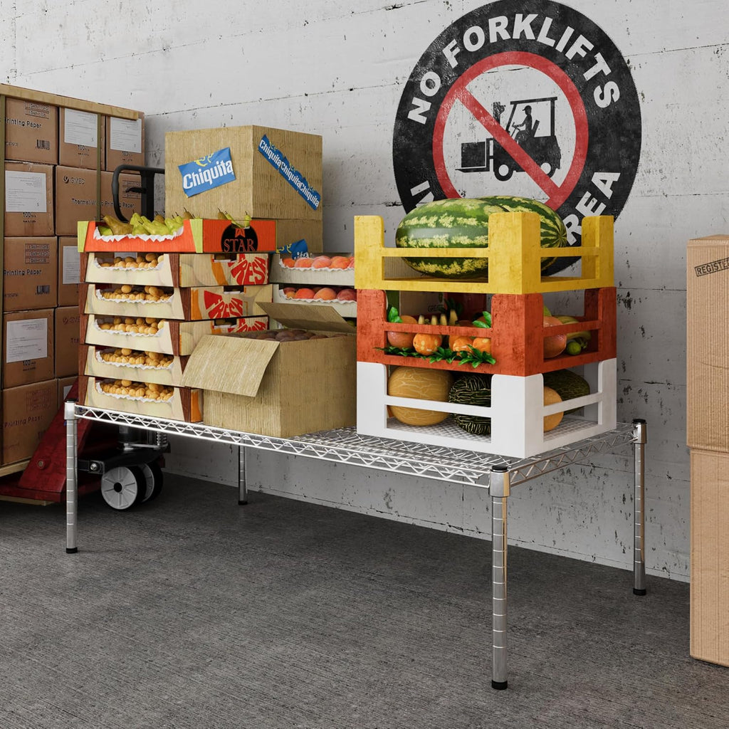 24" Deep x 48" Wide x 14" Height Wire Shelving Kit | 1-Tier | NSF Commercial Storage Rack Unit