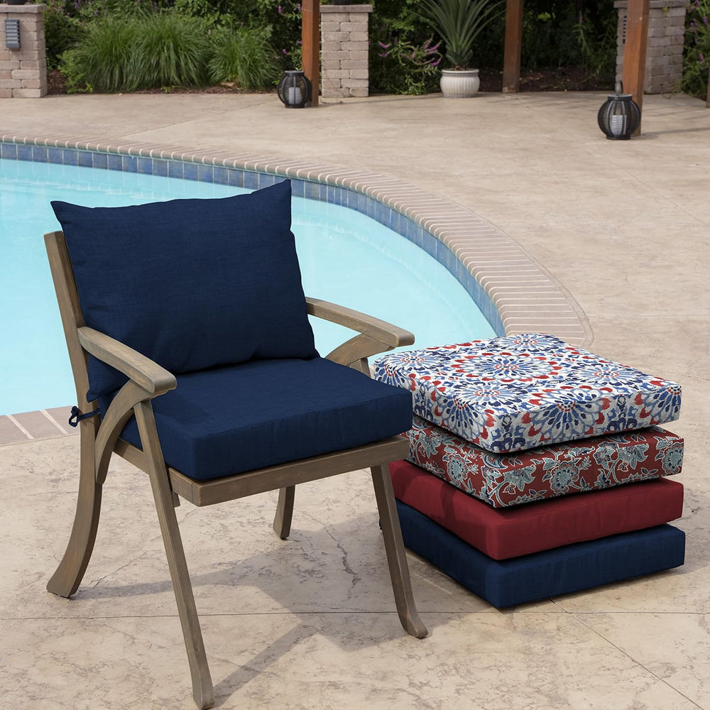 Arden Outdoor Dining Chair Cushion, 21 x 21, Rain-Proof, Fade Resistant 21 x ...